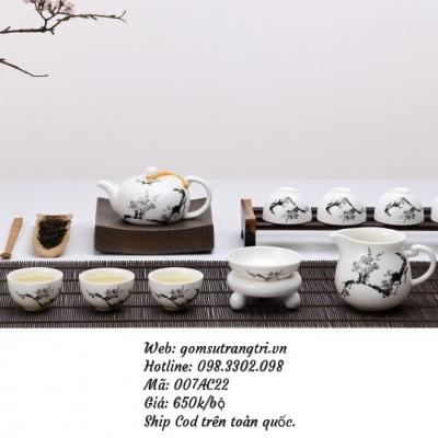 Bộ Ấm Chén Họa Tiết Hoa Đào